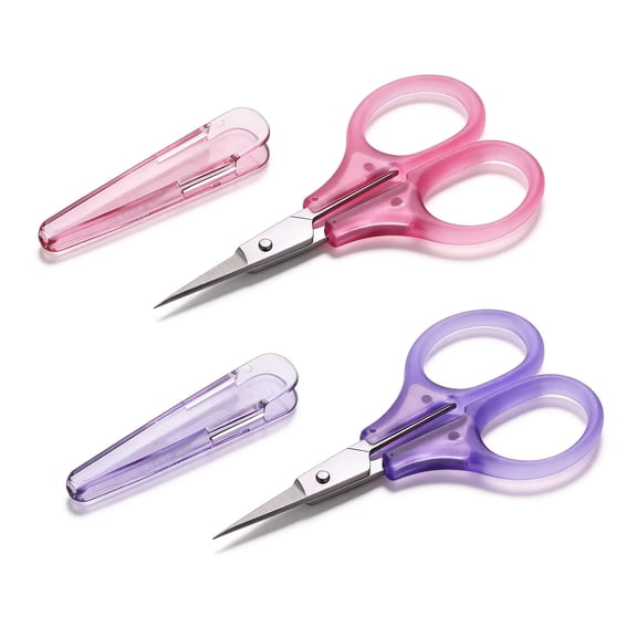 Small Travel Craft Scissors Set for Sewing Embroidery Paper Cutting Knitting Stainless Steel High Precision Sharp Tip Safety Cases