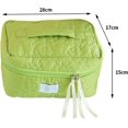 thumbnail image 7 of Juoxeepy Cotton Makeup Bag Large Travel Cosmetic Bag Quilted Cosmetic Pouch Coquette Aesthetic Floral Toiletry Bag, 7 of 7