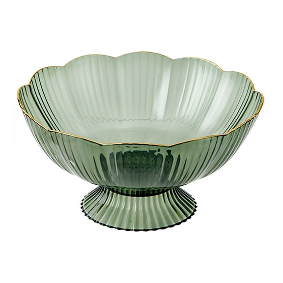 ACDANC Fruit Bowl Fruit Basket Removable Pedestal Fruit Plate with Draining Holes Table Centerpiece Decoration Home Decor Serving Dish Green