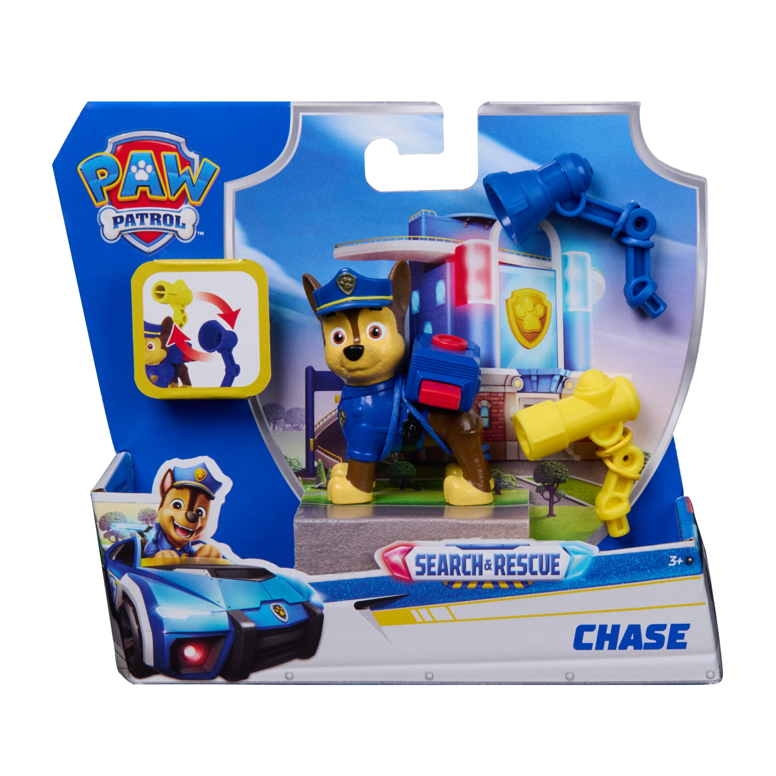 PAW Patrol Search & Rescue Chase Hero Action Figure with 2 Interchangeable Tools, Kids Toys for Boys and Girls Ages 3 and Up