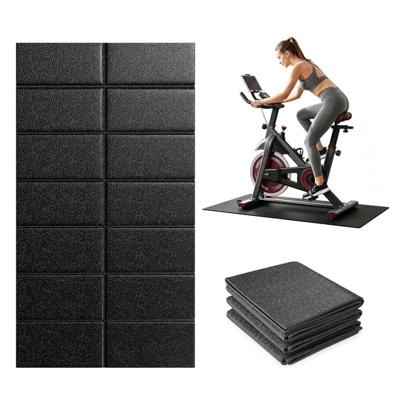 Walking Pad Mat for Carpet, 1/4 Inch Thick Foldable High Density Floor Mat, Protective Pad for Treadmill, Bike and Elliptical on Hardwood Floors