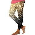 thumbnail image 7 of ClodeEU Women's Sparkly Printed Leggings,High Waisted Shiny Leggings Pant,Trendy Legging Yellow 02,Womens Plus S, 7 of 7