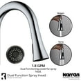 thumbnail image 6 of Karran Weybridge Single-Handle Pull-Down Sprayer Kitchen Faucet with Matching Soap Dispenser in Chrome, 6 of 8