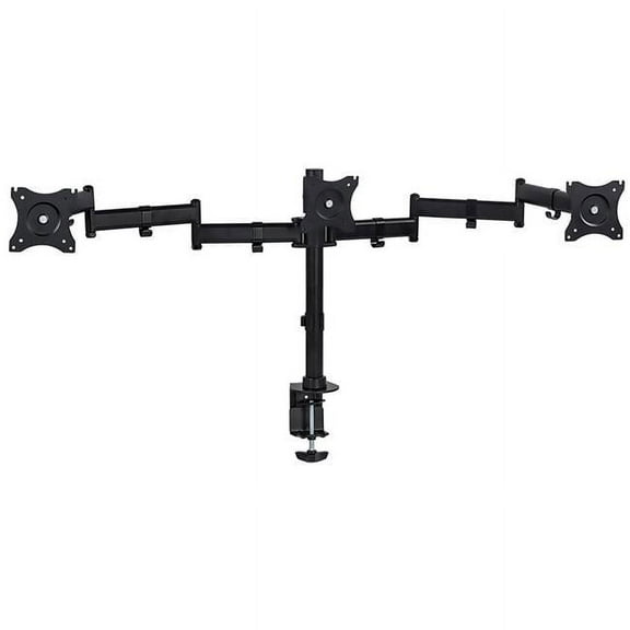 19-27 in. Triple Monitor Mount 3 Screen Desk Stand for LCD Computer Monitors