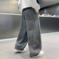 thumbnail image 4 of CONROSES Boys Baggy Sweatpants Wide Leg Baggy Pant for Child Embroidery Elastic Waist Drawstring Streetwear Jogger Pants with Pockets, 4 of 4