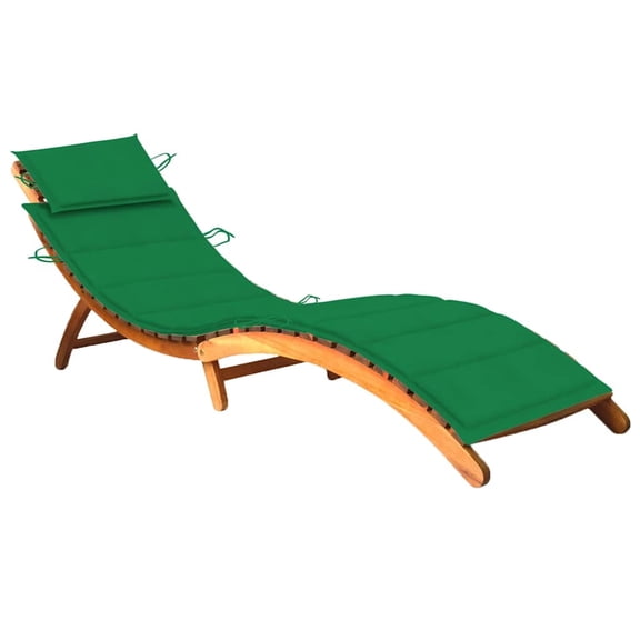 vidaXL Patio Sun Lounger with Cushion Solid Acacia Wood, 3061577