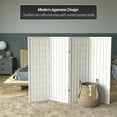 thumbnail image 2 of Red Lantern 4 ft. Short Window Pane Shoji Screen - White - 4 Panels, 2 of 7