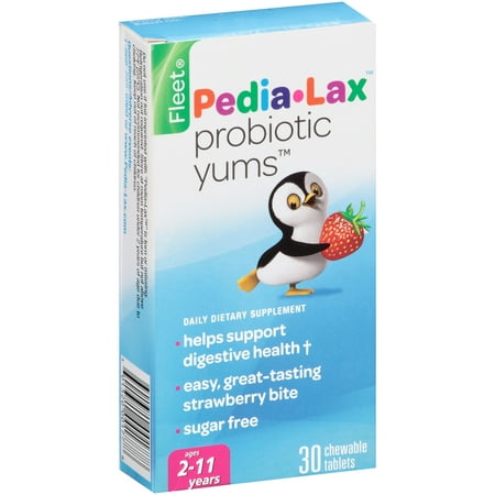 Pedia-lax Fleet Pedia-Lax Probiotic Yums, 30 Ct (Best Probiotic For Kids Constipation)