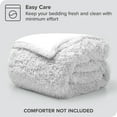 thumbnail image 3 of Bare Home Shaggy Faux Fur Duvet Cover - Ultra Soft - Fluffy Crystal Velvet - Twin/Twin XL, White, 3 of 8