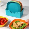 thumbnail image 6 of 12Pcs Spit Bone Dish with Storage Holder Japanese Style Food Grade Plastic Square Solid Color Utensil Multi-functional Table Snake Fruit Plate Tray Kitchen Supplies, 6 of 6