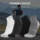 thumbnail image 3 of 4 pares de calcetines deportivos de tobillo para mujeres y hombres, parte inferior de toalla de corte bajo, calcetines antideslizantes para correr, calcetines gruesos con absorción de impactos, c, 3 of 10
