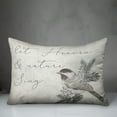 thumbnail image 3 of Creative Products Heaven and Nature Sing Gray Bird 14x20 Spun Poly Pillow, 3 of 3