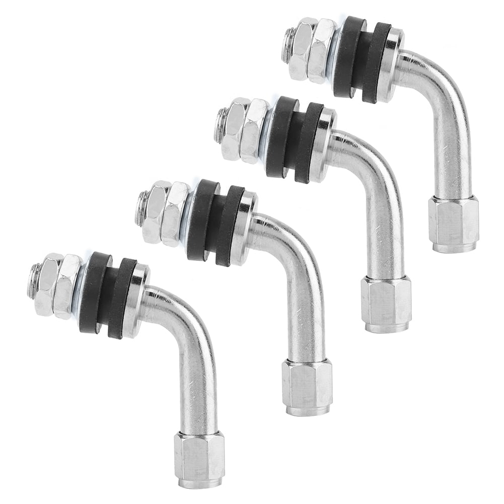Tebru 4pcs 90 Degree Angle Tire Valve Stems for Car Motorcycle Tyre