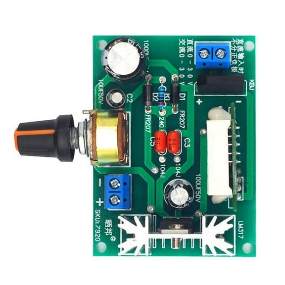 LM317 Regulator Converter Module DC3-30V with Heat Sink for Stable Regulation in Electronics
