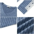 thumbnail image 6 of UVN Long Sleeve Shirts for Women Fall V Neck Lace Blouses Casual Dressy Tunic Pullover Sweaters Tops, 6 of 8