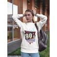 thumbnail image 2 of Nineties In Our Hearts Sweatshirt Women -Image by Shutterstock, Female Small, 2 of 4