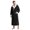 BLACK, variant on Men's Fleece Robe, Cozy Checkerboard Plush Hooded Bathrobe for Men Fluffy Loungewear with Pockets(NAVY, 2XL/3XL)