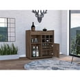 thumbnail image 3 of TUHOME Lyon Armoire de Bar - Noyer Foncé - Bois Manufacturé - pour Salon, 3 of 7