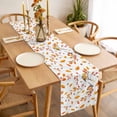 thumbnail image 3 of Orange Leaves Fall Table Runner 108 Inches Long Farmhouse Dress Scarves, Branches Birds Pine Cones Dining Tablerunner for Coffee Table/Kitchen Island/Party Décor, 13" x 108", 3 of 8
