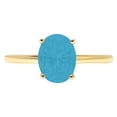 thumbnail image 7 of Solitaire Engagement Ring for Women - 2.5ct Simulated Turquoise in 14K Yellow Gold Promise Ring, 7 of 7