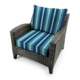 thumbnail image 3 of Jordan Manufacturing 46.5" x 24" Sullivan Vivid Blue Stripe Rectangular Outdoor Deep Seat Chair Cushion Set with Welt, 3 of 11