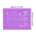 thumbnail image 2 of Tapete para hornear extragrande con medidas Tapete para hornear EVA antiadherente para amasar Tapete antideslizante EVA para encimera de cocina (fondo morado con letras blancas)., 2 of 3