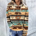 thumbnail image 3 of JTZGDY Vintage Hooded Sweatshirts for Women Fashion Aztec Print Ethnic Style Western Shirts Lightweight Casual Fall Long Sleeve Drawstring Hoodie Outwear Tops with Kangaroo Pockets Multicolor#27 XL, 3 of 6
