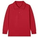 thumbnail image 3 of Ceisia Kids' Solid Color Long Sleeve Polo Shirt for Back-to-School & Casual Wear Red 5 Years Gifts, 3 of 3