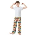 thumbnail image 2 of FORMRS Boys Pajama Pants with Pockets Size 9-10Y Kids Lounge Sleep Bottoms, Yellow Checkered Daisy, 2 of 8