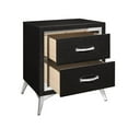 thumbnail image 4 of New Classic Furniture Huxley 2-Drawer Solid Wood Nightstand in Black, 4 of 6