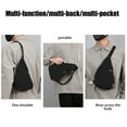 thumbnail image 5 of Fasiaou Japanese Style Chest Bag, Unisex Shoulder Messenger Bag, Lightweight Crossbody Bag for Men & Women, Black, Durable & Stylish Design, 5 of 6