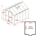 thumbnail image 5 of VEIKOUS 8' x 10' Outdoor Walk-in Greenhouse, w/ Metal Frame, Lockable Door and Adjustable Vents for Patio, 5 of 13
