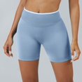 thumbnail image 3 of Arlun Women Workout Shorts Stylish Scrunch Lifting Tummy Control Fitness Gym Yoga Shorts Lightweight Soft Comfy Running Seamless Biker Shorts Summer Sports Bottoms Sky Blue XS, 3 of 7