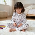 thumbnail image 4 of Letdown DIY Doodle Outfits Set Boys Girls Long Sleeve Crewneck Sweatshirt Tops Pants Cozy Cute Cartoon Character Loungewear Colouring Pajama Sets, 4 of 6