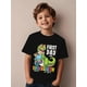 thumbnail image 1 of First Day of Kindergarten Dinosaur T-Shirt - Soft and Breathable Crew Neck Short Sleeve, Black with Colorful Letters and Cartoon Dinosaur Design, Perfect for Boys and Girls, Back-to-School outfit, 1 of 8