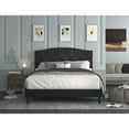thumbnail image 1 of Malachi Tufted Upholstered Platform Bed Black - King, 1 of 5