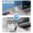 thumbnail image 4 of 6 Ports USB Fast Charger Power Strip Desktop Charging Station Fast Charging 1m Cord USB HUB Adapter Socket for iPhone 16 Samsung, 4 of 8
