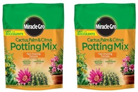 Miracle-Gro Cactus Palm And Citrus Potting Mix, 8-Quart (2 Pack ...