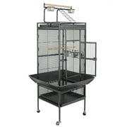 Large Bird Cage with Play Top for Parrots, Removable Parts, 61"