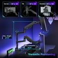 thumbnail image 3 of ARES WING Dual Monitor Arm Desk Mount for 17–49" Ultrawide Monitors, Heavy Duty Gas Spring Dual Monitor Mount Holds 44 lbs Each, Vertical Stacked, 75x75/100x100 VESA, Black, 3 of 10