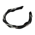 thumbnail image 7 of Unique Bargains 1 Pcs Women Knotted Headbands Fashion Vintage Rhinestone Hair Bands Hair Accessories Black, 7 of 7