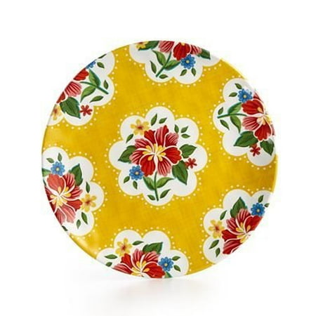 Yellow Rose Salad Plate - Certified International Frida Yellow Melamine Salad Plate