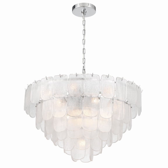 AC12053CR Artcraft Lighting Bianca - 19 Light Chandelier-20.25 Inch Tall and 32.25 Inch Wide-Polished Nickel Finish-Crystalline Glass Color