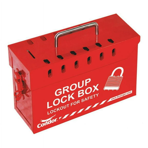 Zing Group Lockout Box,Red,10 in. W 7299R-UN