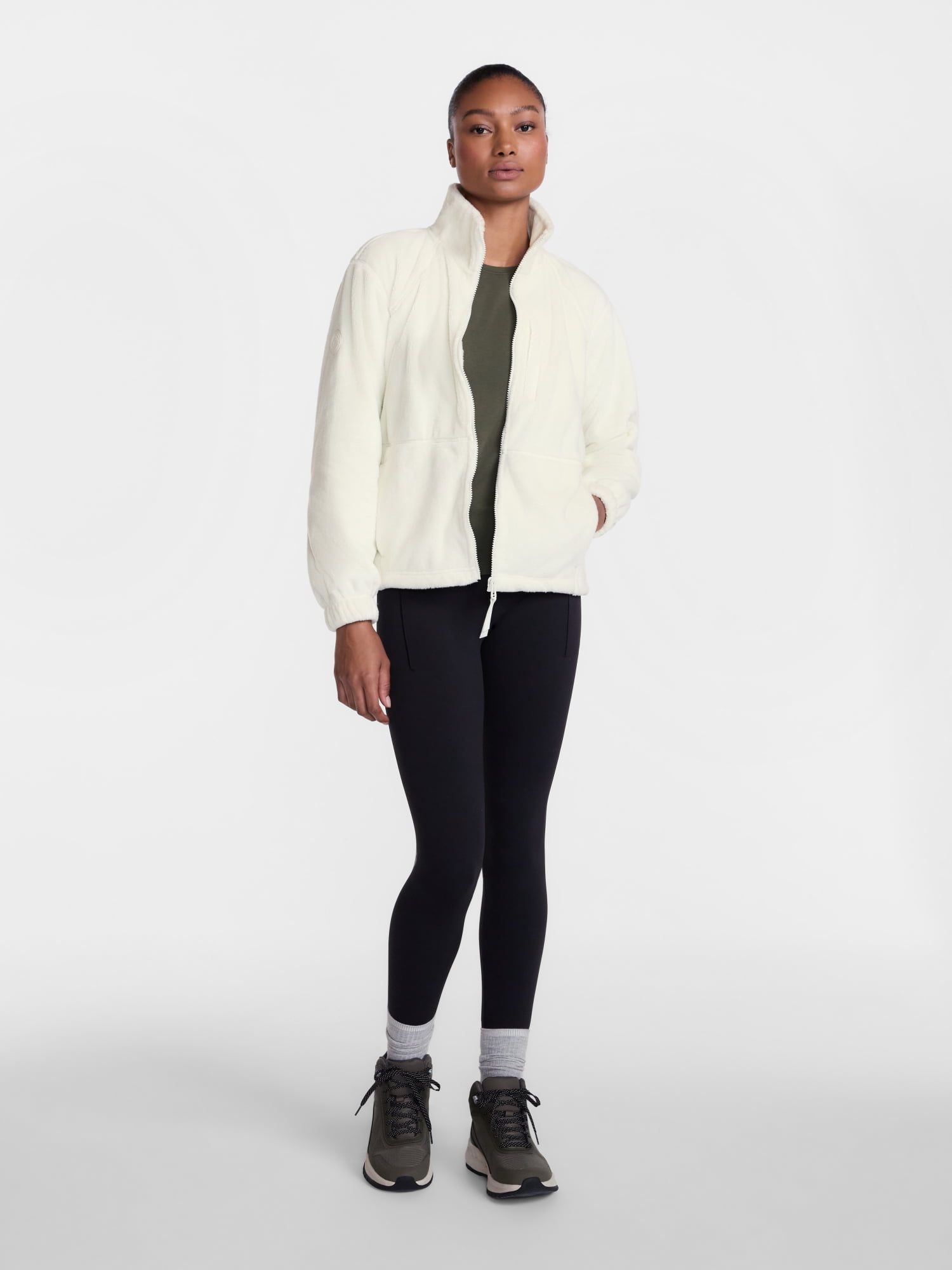 Ozark Trail Women's and Women's Plus Zip Up Fleece Jacket, Sizes XS-3X