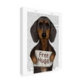thumbnail image 2 of Trademark Fine Art 'Dachshund, Free Hugs' Canvas Art by Fab Funky, 2 of 3