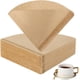 thumbnail image 1 of Filtros de café de cono V60, juego de 100, filtros de café de papel desechables, filtros de papel natural para verter sobre gotero de café y cafetera, marrón natural, 1 of 5