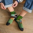thumbnail image 3 of Fuzoiu Red-Eyed Tree Frog Print Adult Socks, Crew Moisture-wicking Socks, Unisex Cushion Crew Socks,Casual Sports Ankle Socks, 3 of 7