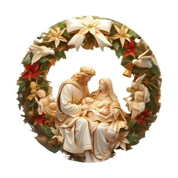 Adorno Navideño para Belén, Adorno Colgante para de Navidad, Decoración Coleccionable para Interiores Y Exteriores, Decoración de Puertas para E
