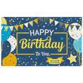 thumbnail image 5 of Blue and Yellow Happy Birthday Banner with Balloons Star Elements and Bunting Party Supplies Photography Props Backdrop Decors for Birthday Party Celebration Photo Booth Setup Home Decorations, 5 of 7